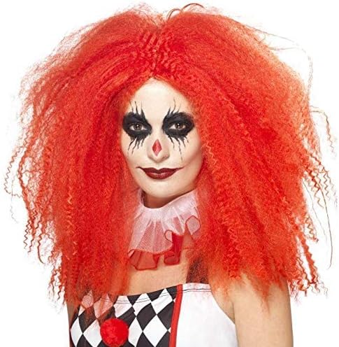 Smiffys Red Crimped Clown Wig for Women 2