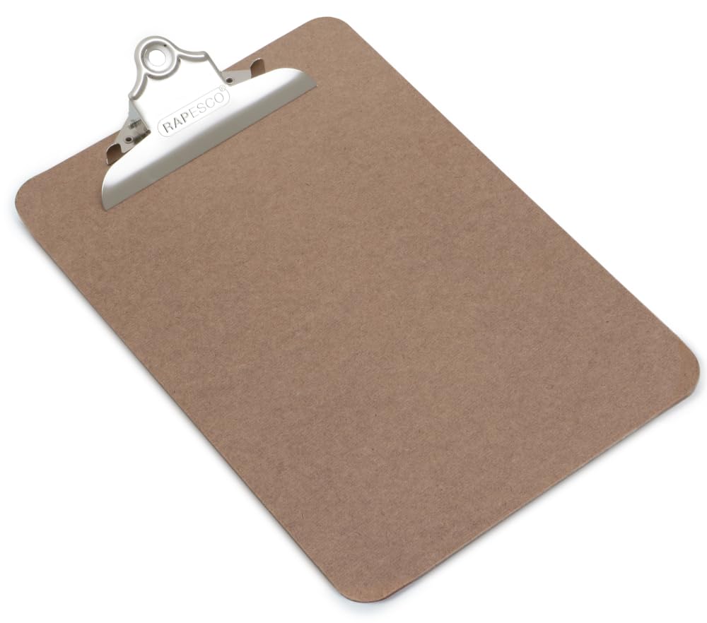 RAPESCO Heavy Duty Hardboard Clipboard A4+ Brown VHBCB003 | 250 Sheet Capacity