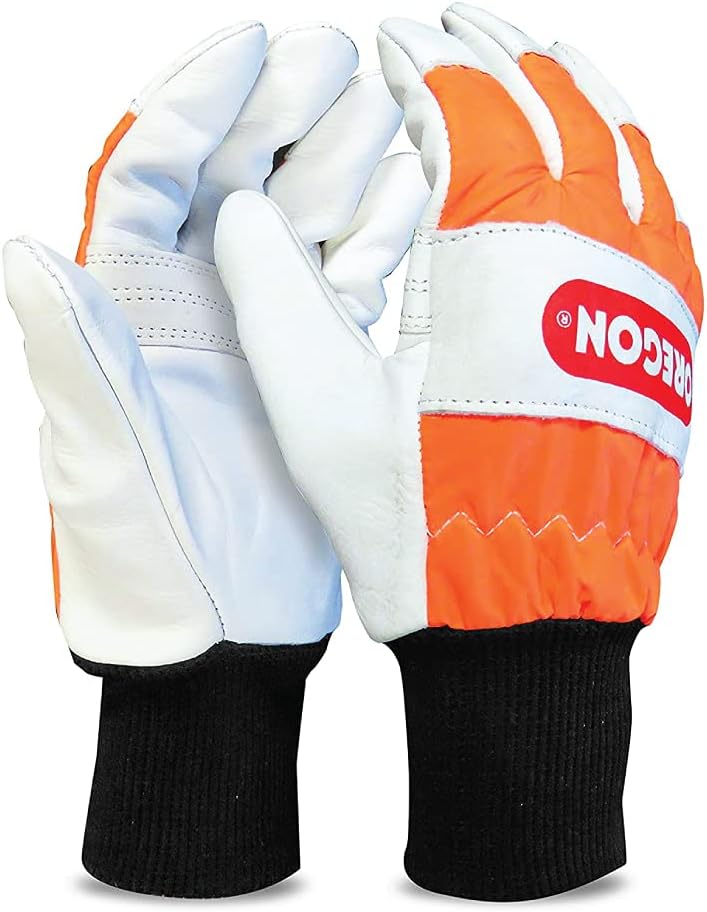 Oregon - Left-Hand Protection Leather Gloves Chainsaw Safety Gloves (91305L)