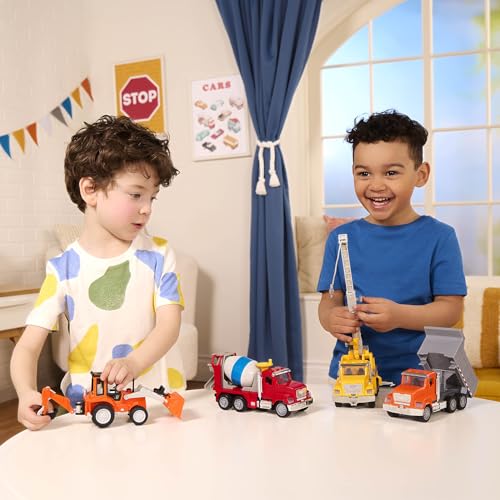 DRIVEN by Battat Micro Cement Mixer Truck - 1:48 Scale Interactive Toy with Lights & Sounds, Ages 3+ 12