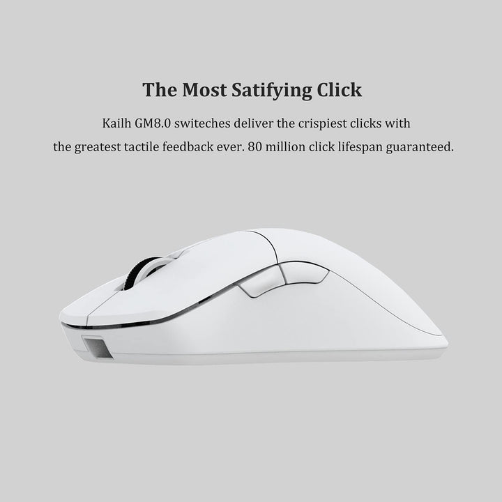 Ninjutso Origin One X Wireless Gaming Mouse - Ultra-Lightweight 65g, High-Precision Sensor, Ergonomic Design, White (Model NM002)