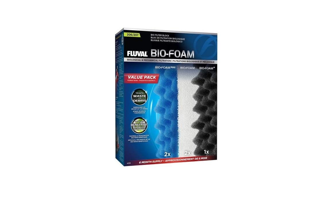 Fluval Bio-Foam Value Pack Filter Media for 206/207 Canister Filters | 6-Month Supply 1