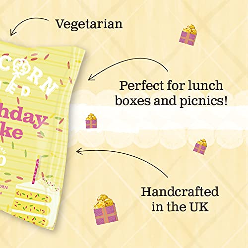 Popcorn Shed Birthday Cake Gourmet Popcorn Snack Pack - Handcrafted Natural Popcorn (24g) 5