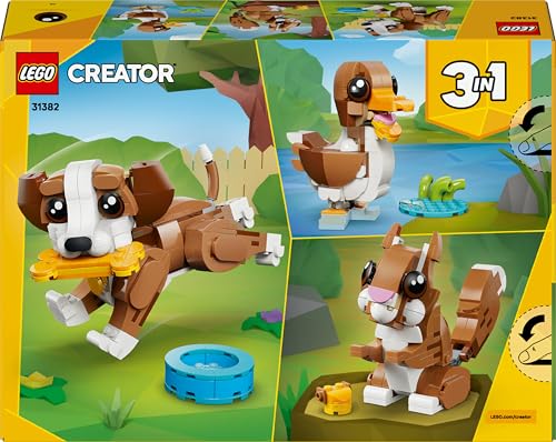 LEGO Creator 3in1 Playful Puppy Dog 336-Piece Animal Figure Toy Set | Ages 8+ | Model 31382 9