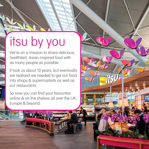 Itsu Big Chilli Miso Instant Noodles & Broth Pot 98g - Pack of 4 | Gluten Free Vegan Rice Noodles