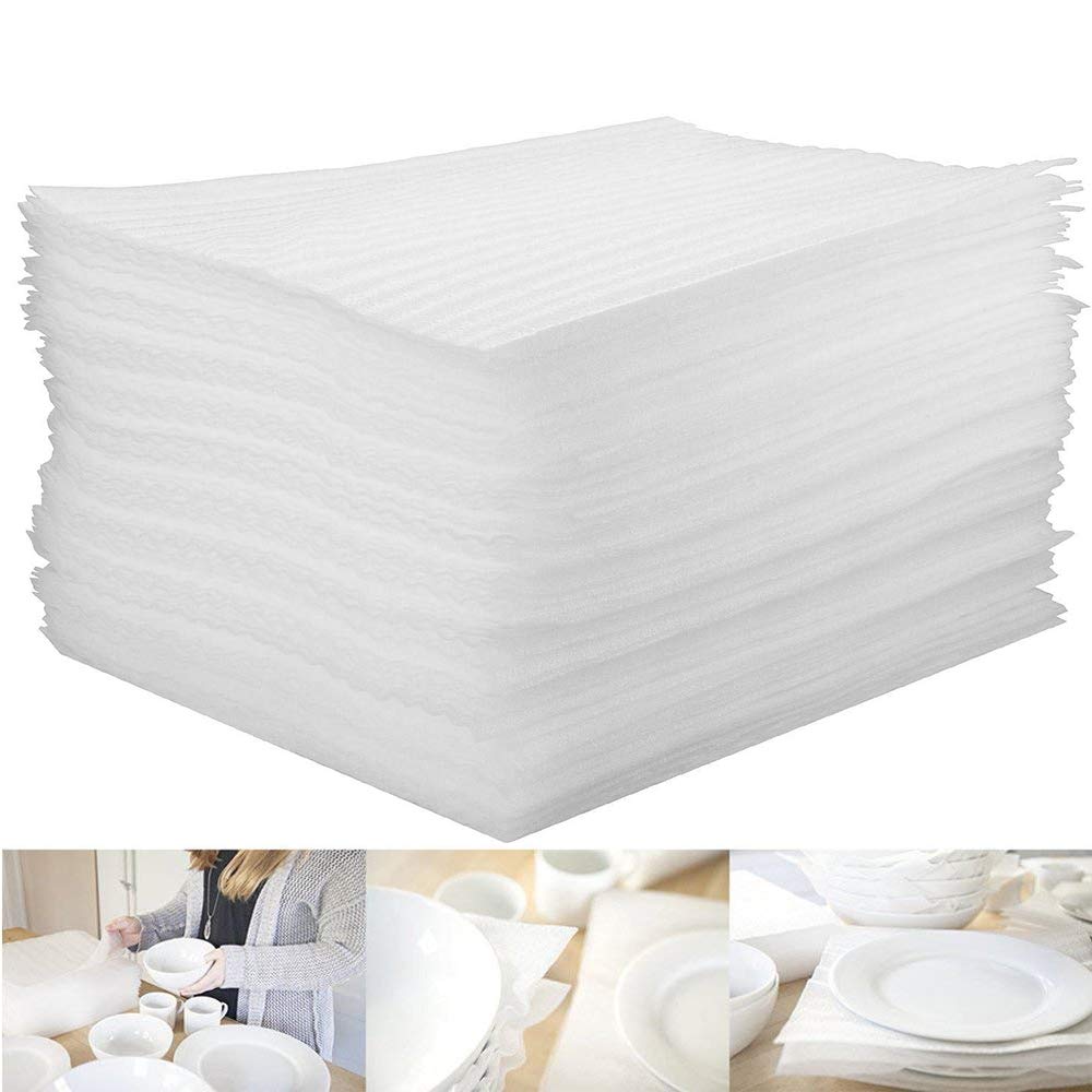 ASelected Cushion Foam Sheets - 100 Pcs 12" x 12" Low Density Polyethylene Wrap | Reusable