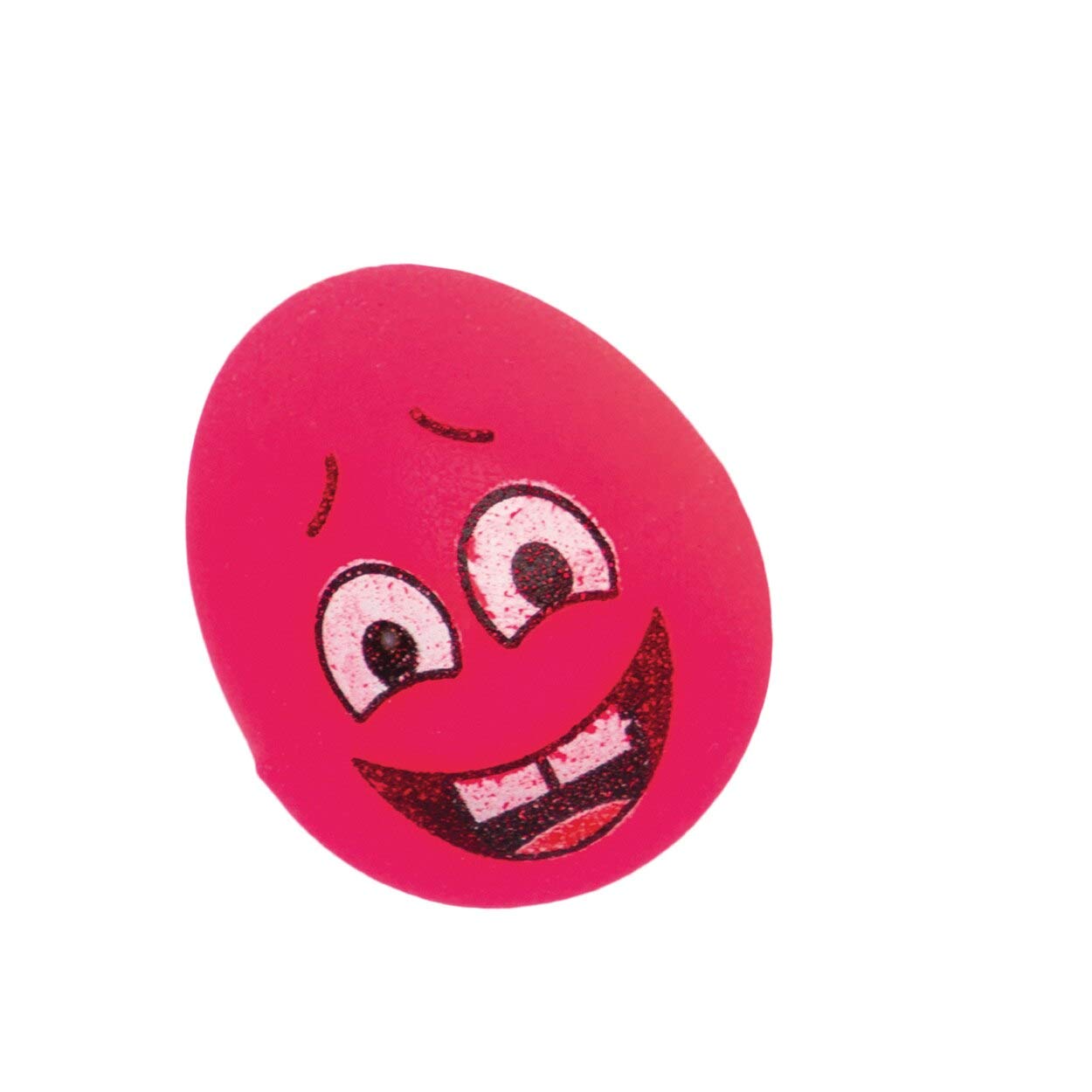 Baker Ross Mini Funky Face Egg Bouncy Balls - Pack of 10 | Rubber Novelty Toys | Ages 3+ 6