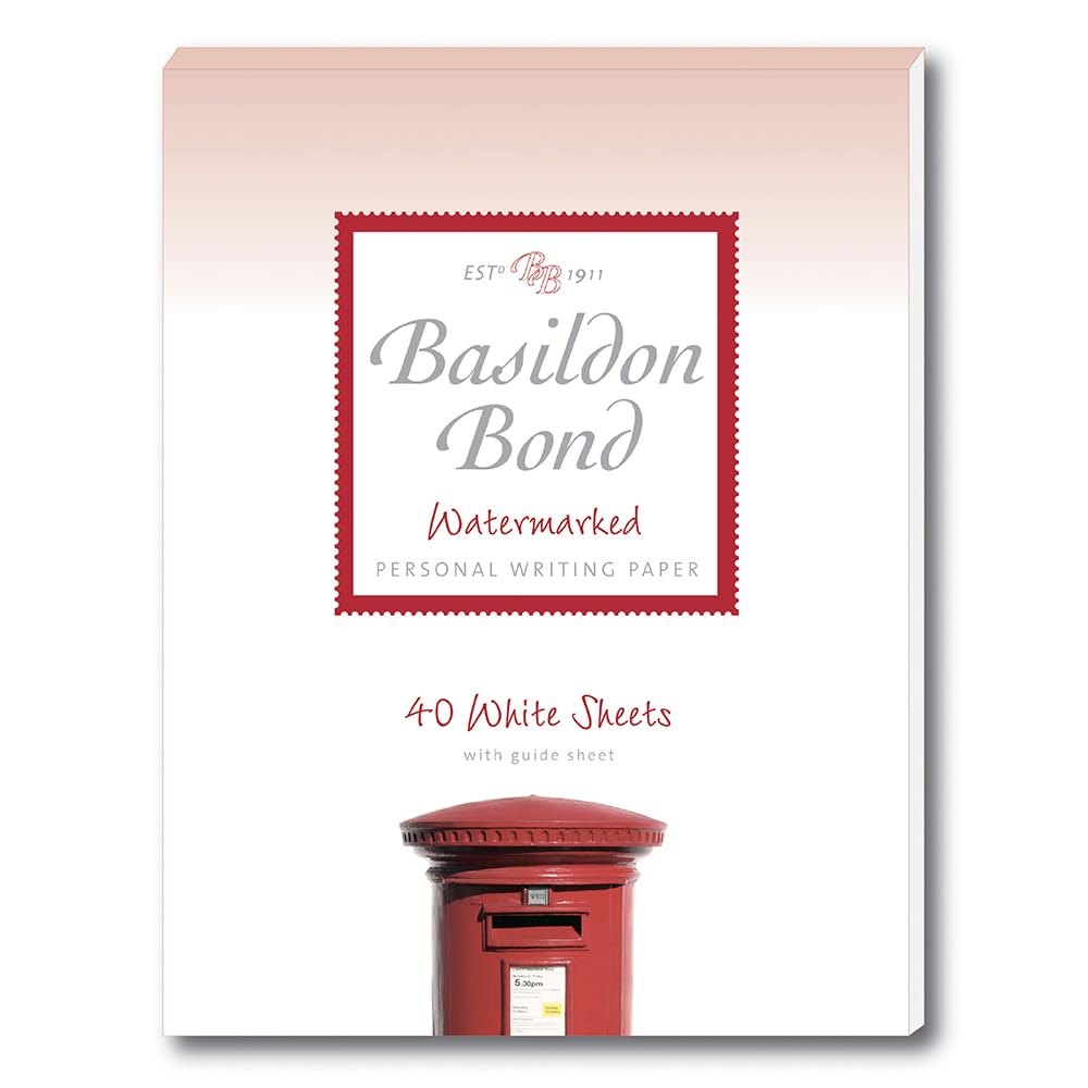 Basildon Bond Writing Pad - 40 Sheets White Paper | 137 x 178 mm Duke Size