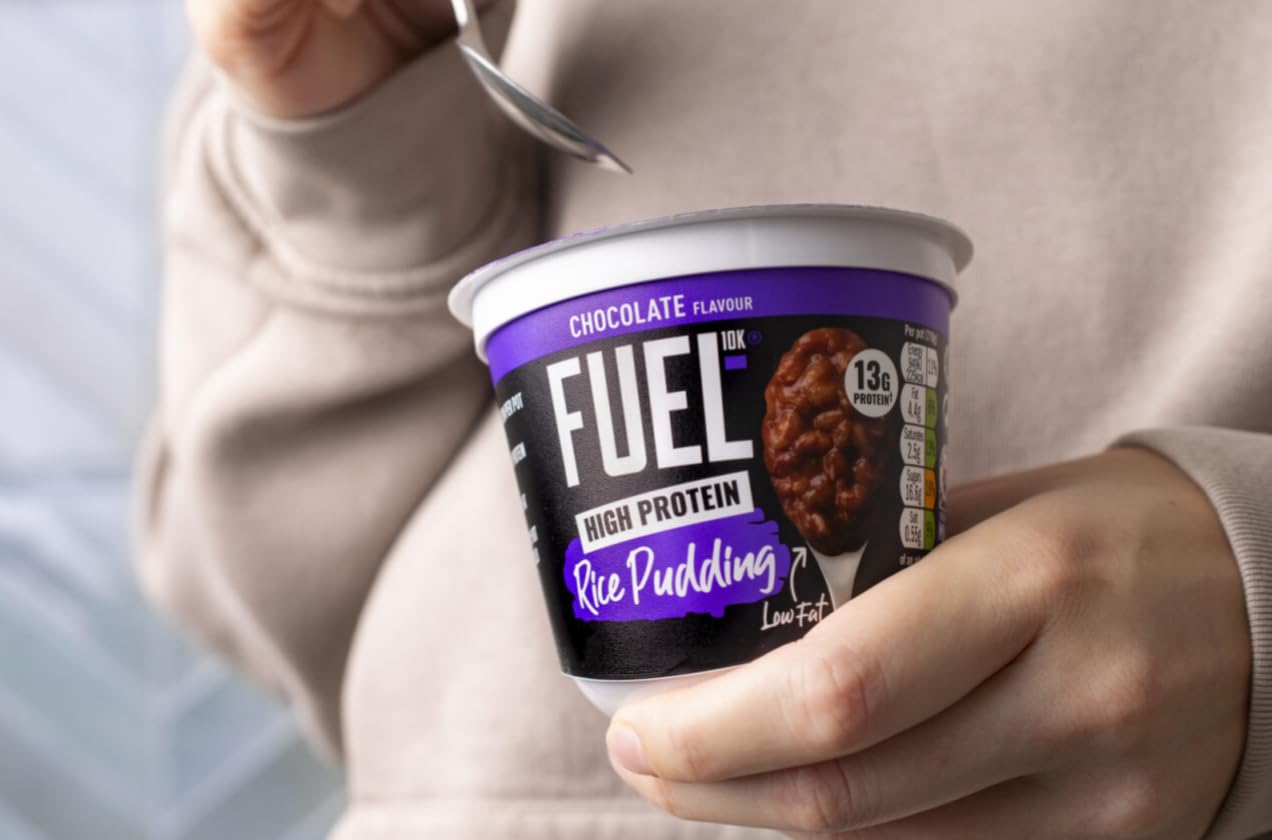FUEL10K Chocolate High Protein Rice Pudding - 210g Pots, Pack of 6 8