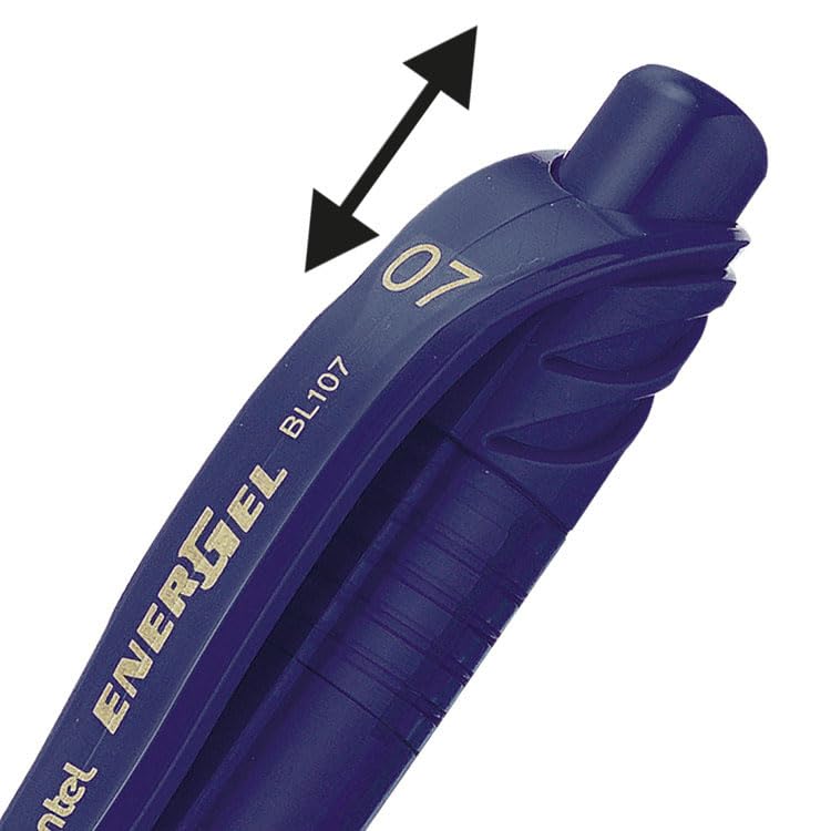 Pentel EnerGel X Rollerball Pen - 0.7mm Tip, Retractable, Black/Blue Ink | Pack of 1 2