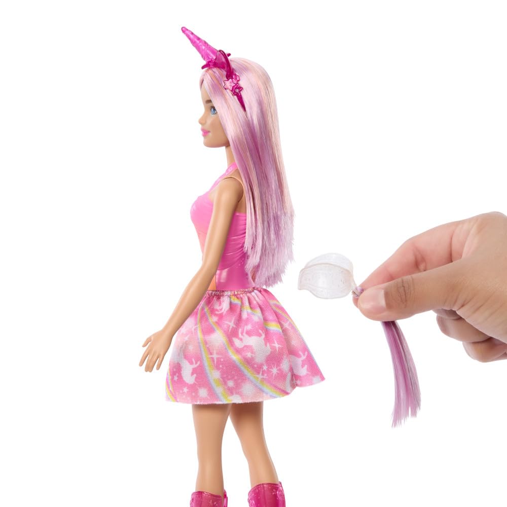 Barbie Unicorn Doll with Fantasy Hair & Ombre Outfit | 17.72 in | HRR13 3