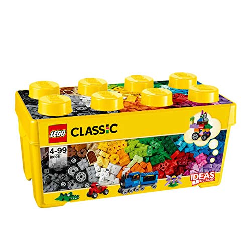 LEGO Classic Medium Creative Brick Box 10696 - 484 Pieces, 4+, Colourful Bricks and Storage Box