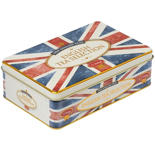 New English Teas Union Jack Flag Tin - 72 Teabag Selection of English Breakfast, Earl Grey & Afternoon 6