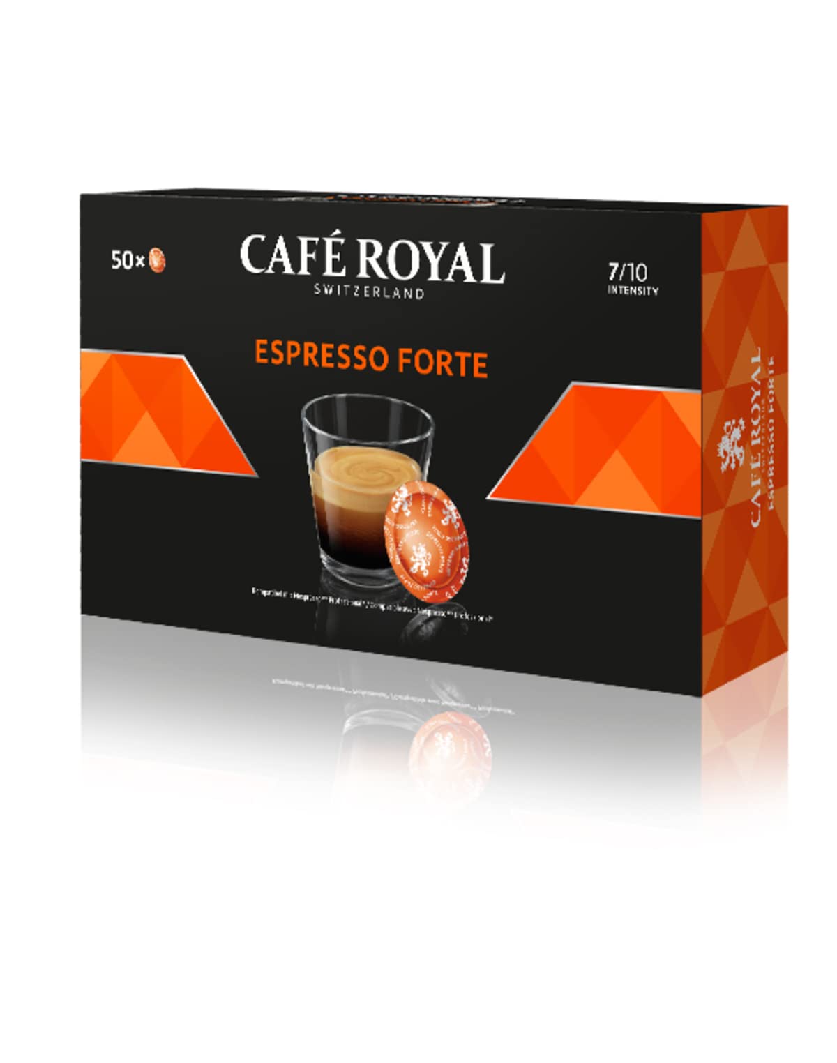 Café Royal Professional Espresso Forte Coffee Pods - 50 Count, Nespresso Professional Compatible