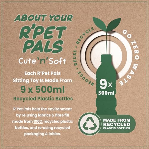 Lesser & Pavey RPET Pals Moo Moo Sitting Cow Teddy Bear for Kids 2