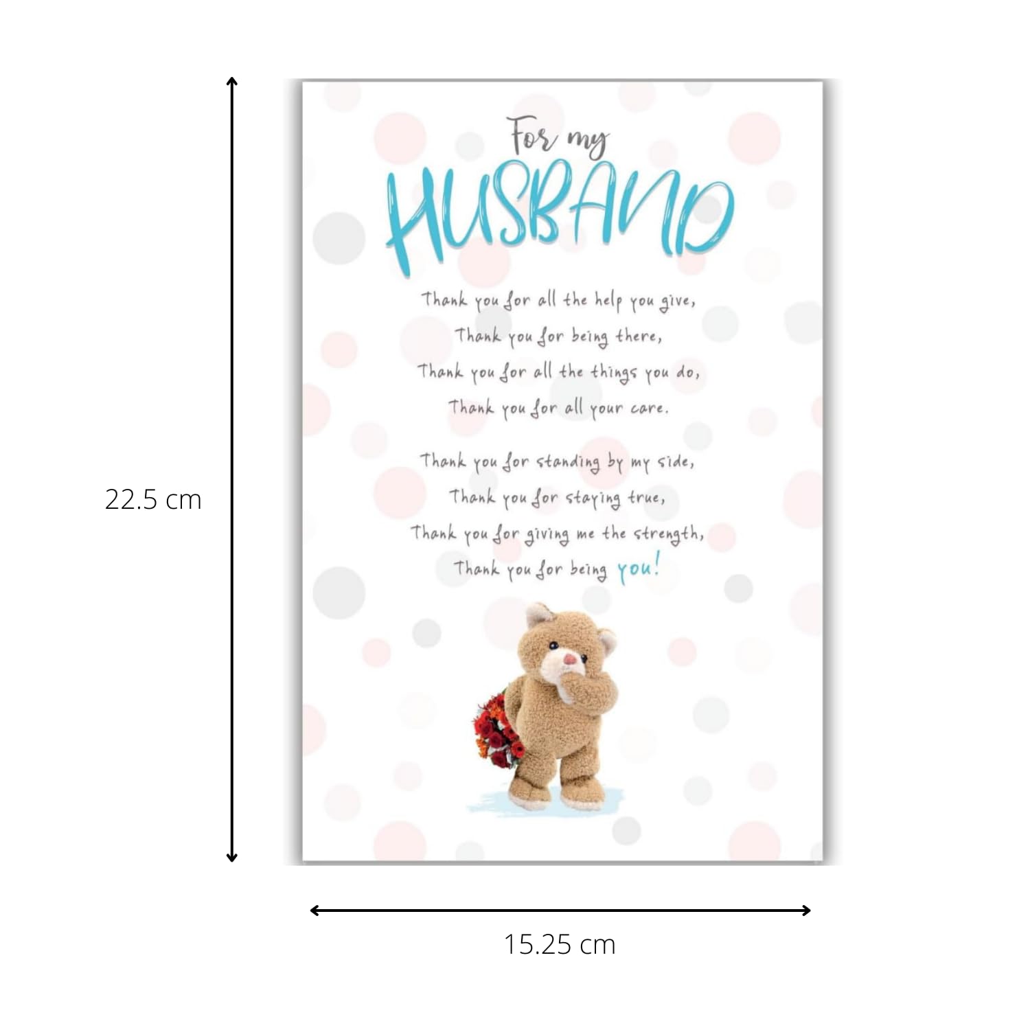 Emotional Rescue Stuffed With Love Husband Anniversary Card from Wife | 15.2 x 22.9 cm 6