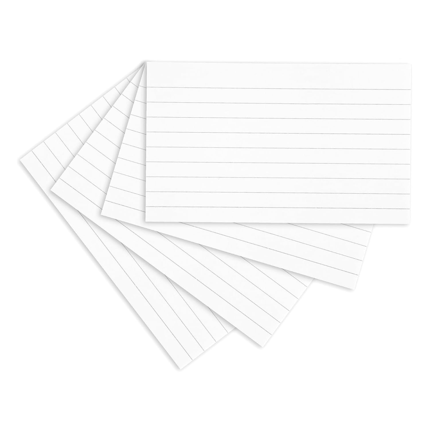 Hawksbill White Ruled Index Cards A6 - 250 Pack for Study & Office Organization