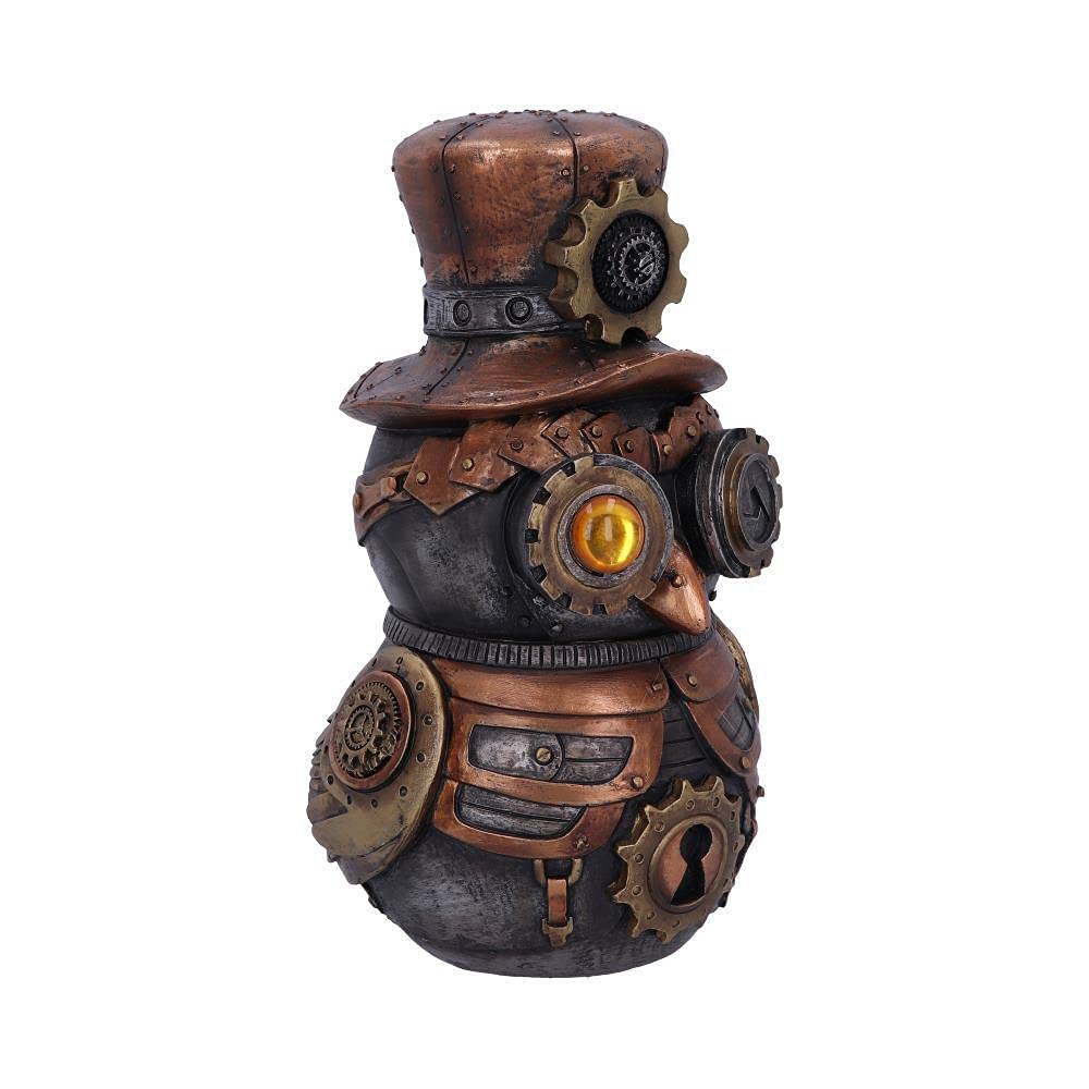 Nemesis Now Hootle Steampunk Owl Figurine - 22.7cm, Bronze, Top Hat