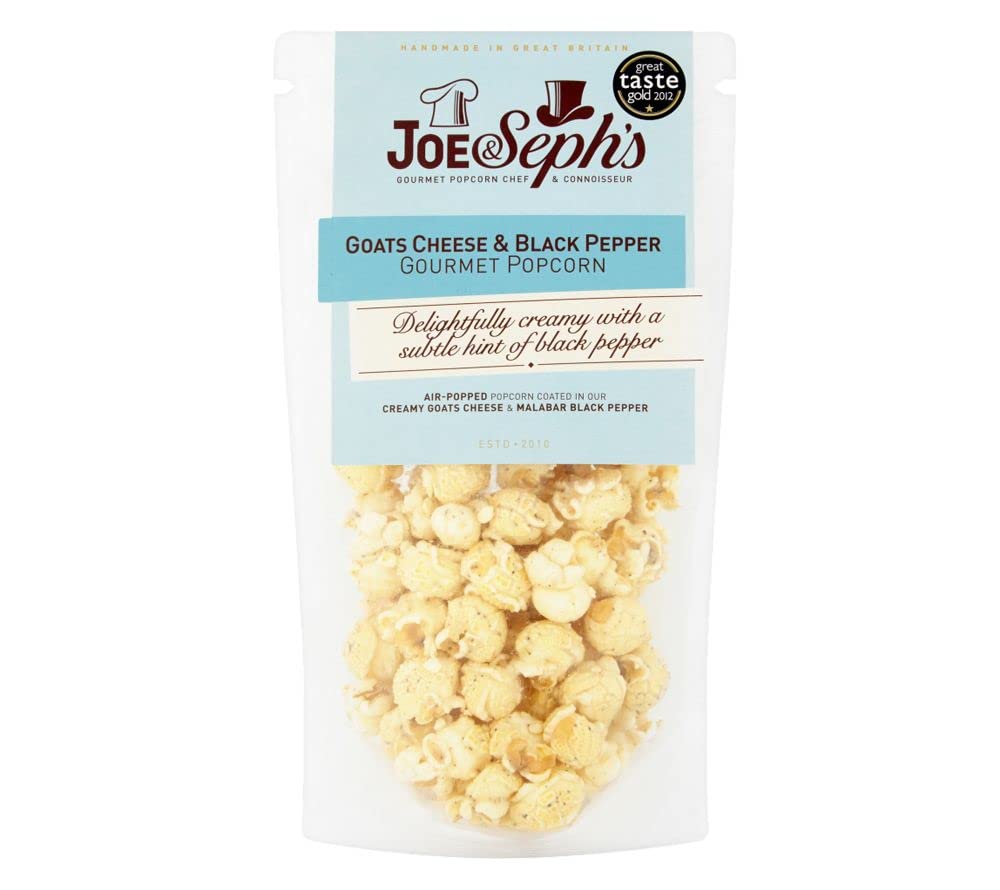 Joe & Seph's Goats Cheese and Black Pepper Popcorn (4x70g) - Gourmet Handmade Snack 2