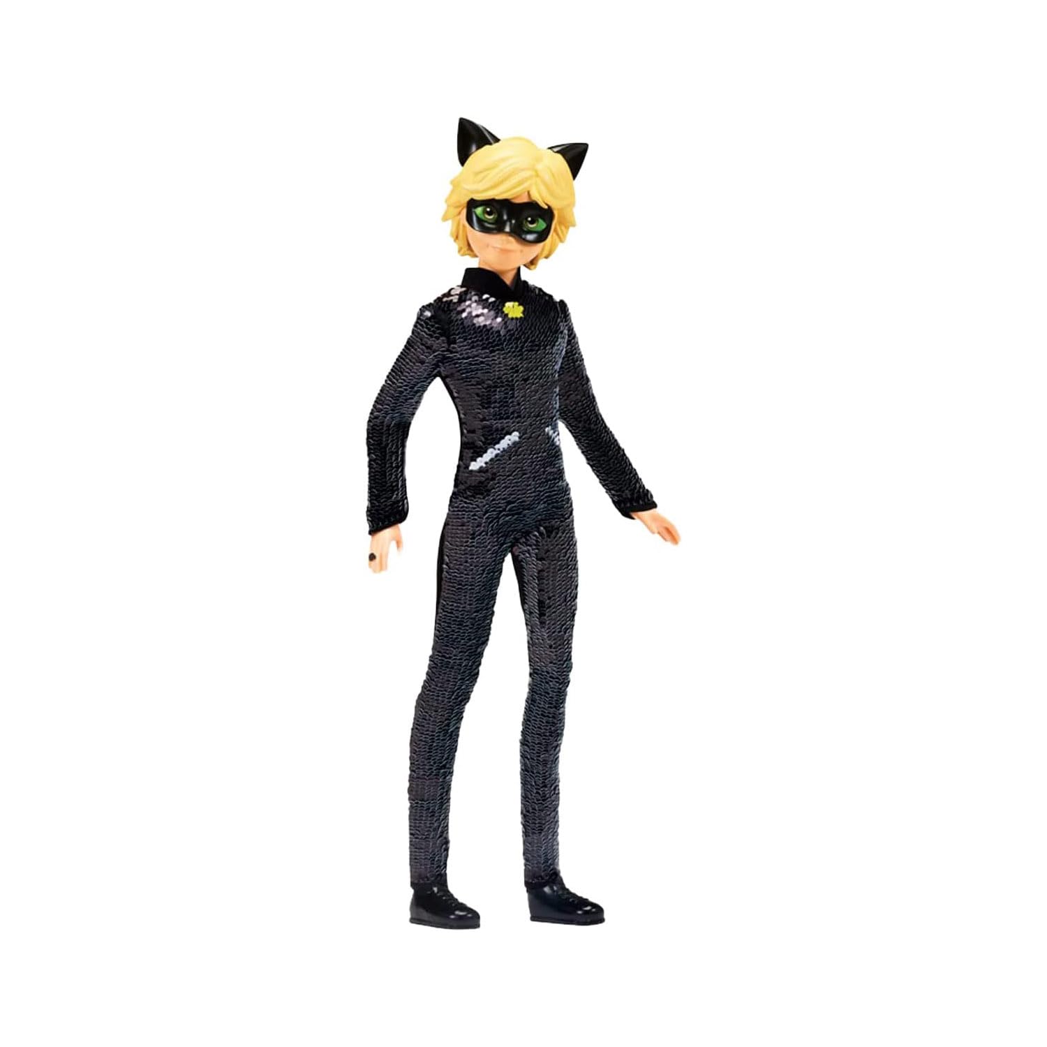 Bandai Miraculous Cat Noir Fashion Flip Doll - 26cm Articulated Action Figure with Reversible Sequins 9