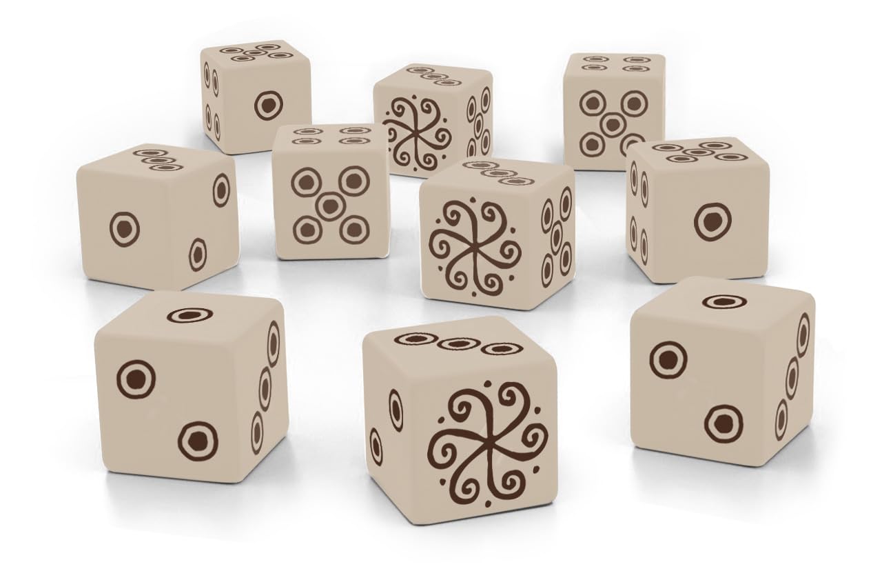 Free League Vaesen Dice Set - 10 Six-Sided Engraved Dice for Nordic Horror RPG 1
