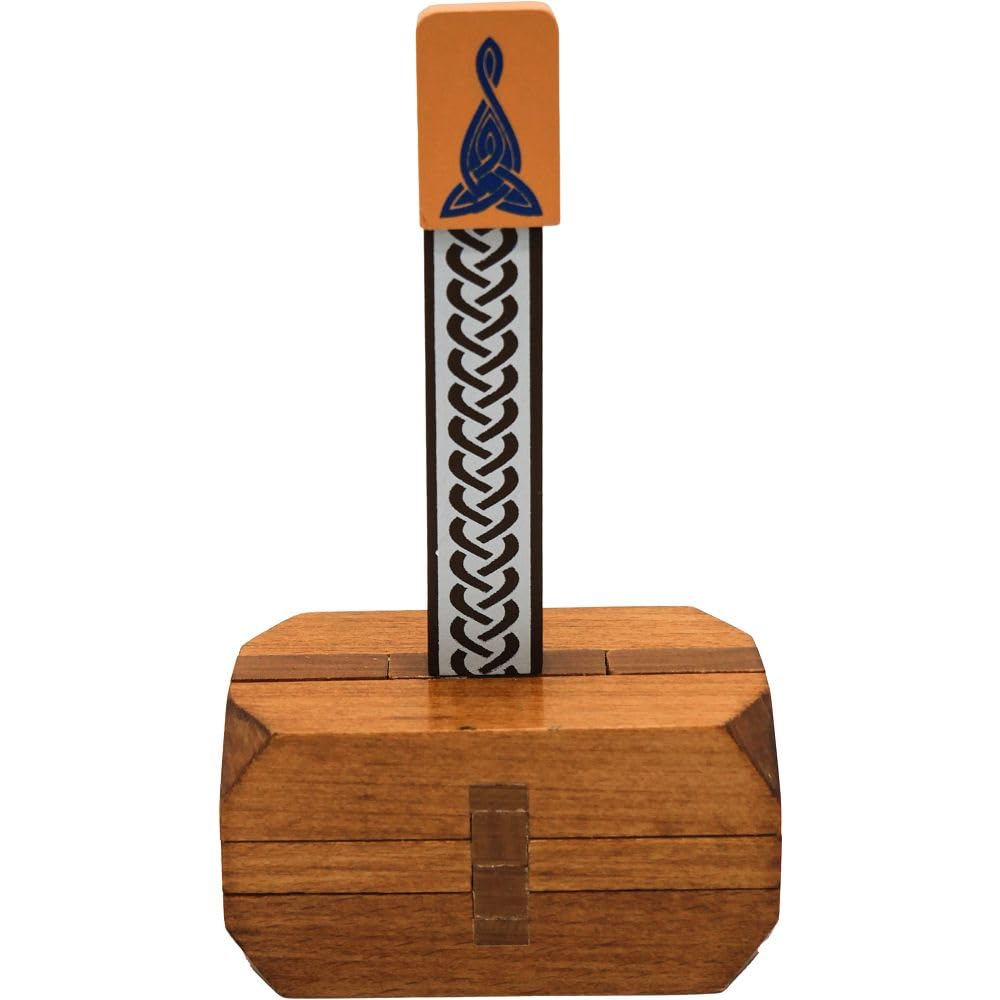Thor's Hammer Wooden Brain Teaser Puzzle by Project Genius - Norse Mythology Puzzle for Ages 8+ 7