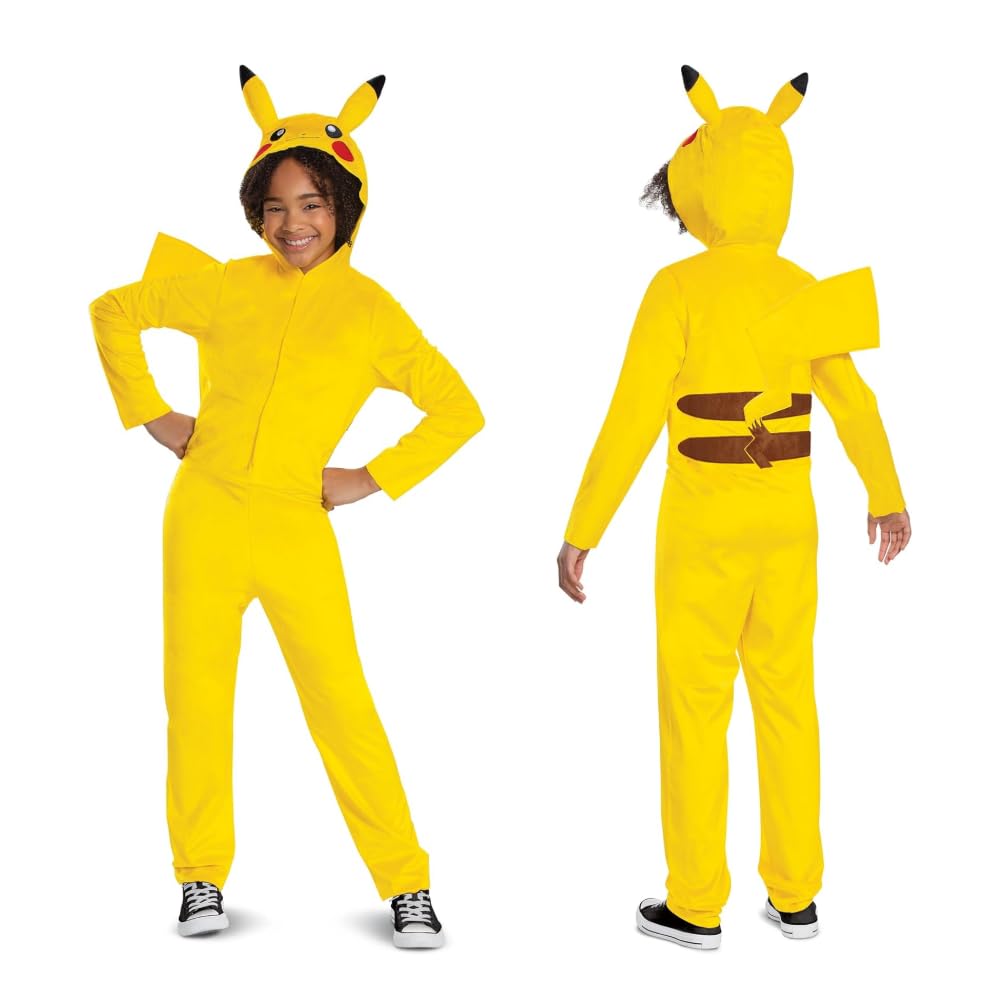 Disguise Pokémon Pikachu Costume - Kids Jumpsuit with Dimensional Hood 2