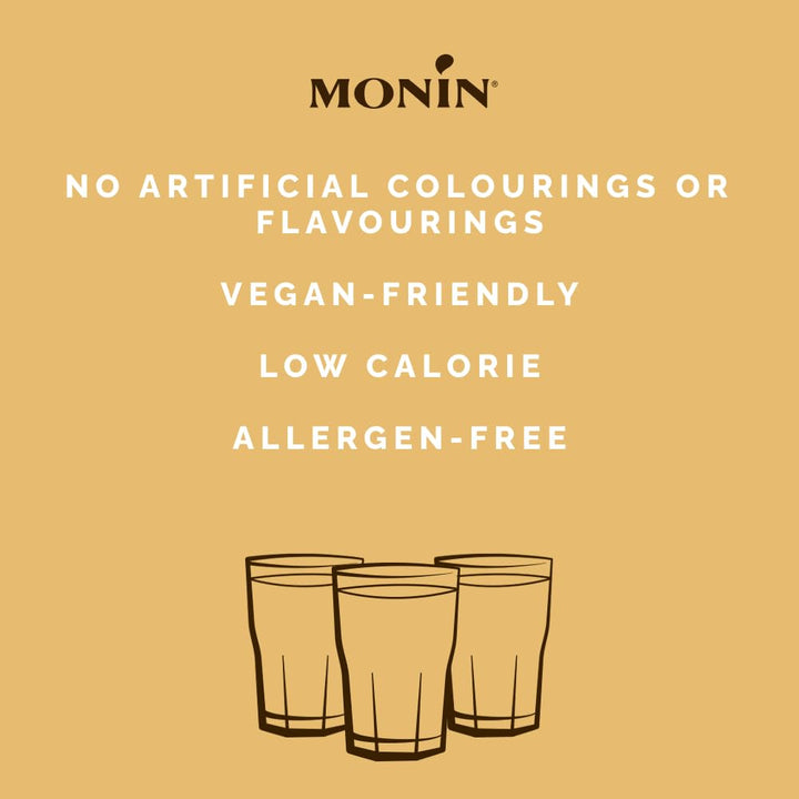 MONIN Premium Sugar Free Caramel Syrup 1L