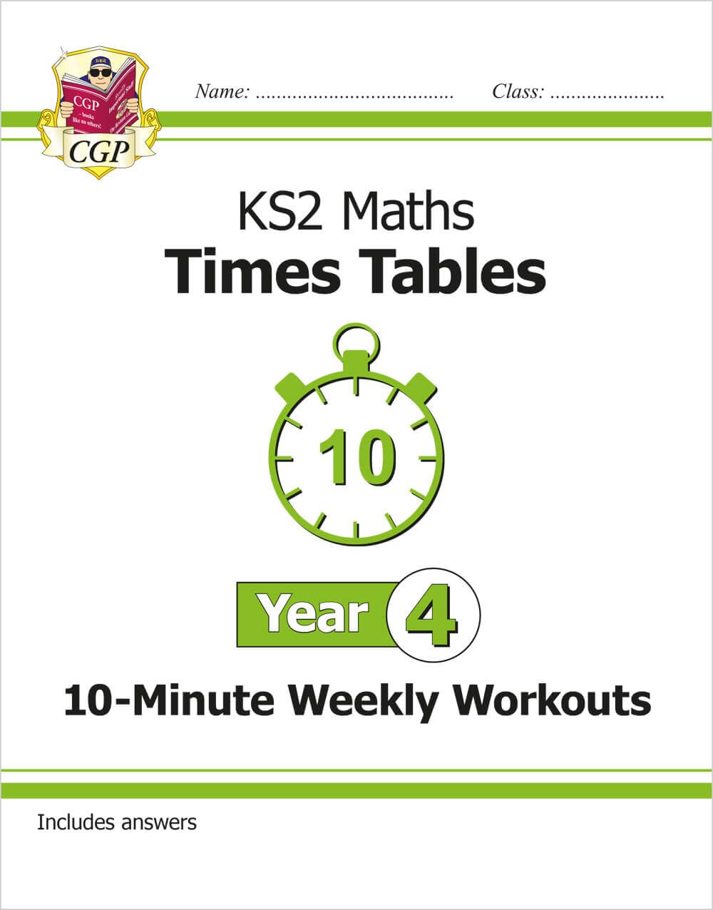 CGP Books KS2 Maths: Times Tables 10-Minute Weekly Workouts - Year 4 | Ages 8-9 | Paperback 1