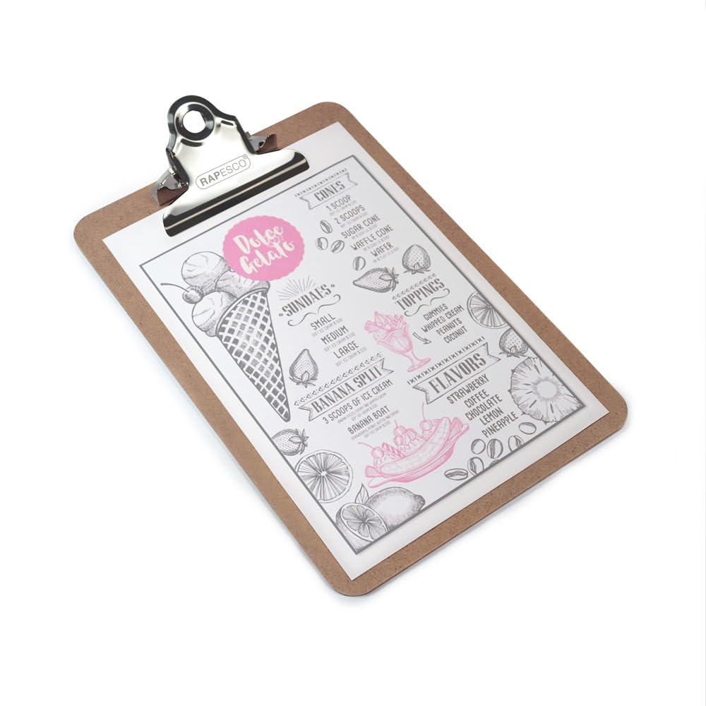 RAPESCO Heavy Duty Hardboard Clipboard A4+ Brown VHBCB003 | 250 Sheet Capacity