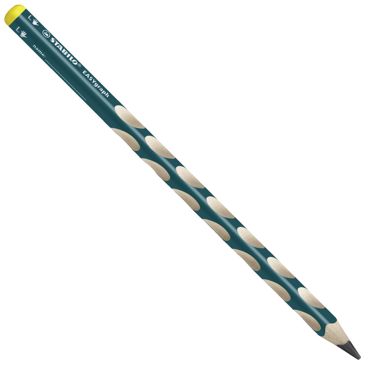 STABILO EASYgraph Ergonomic Graphite Pencil for Left-Handed Users | HB Lead | Pack of 2 | Petrol