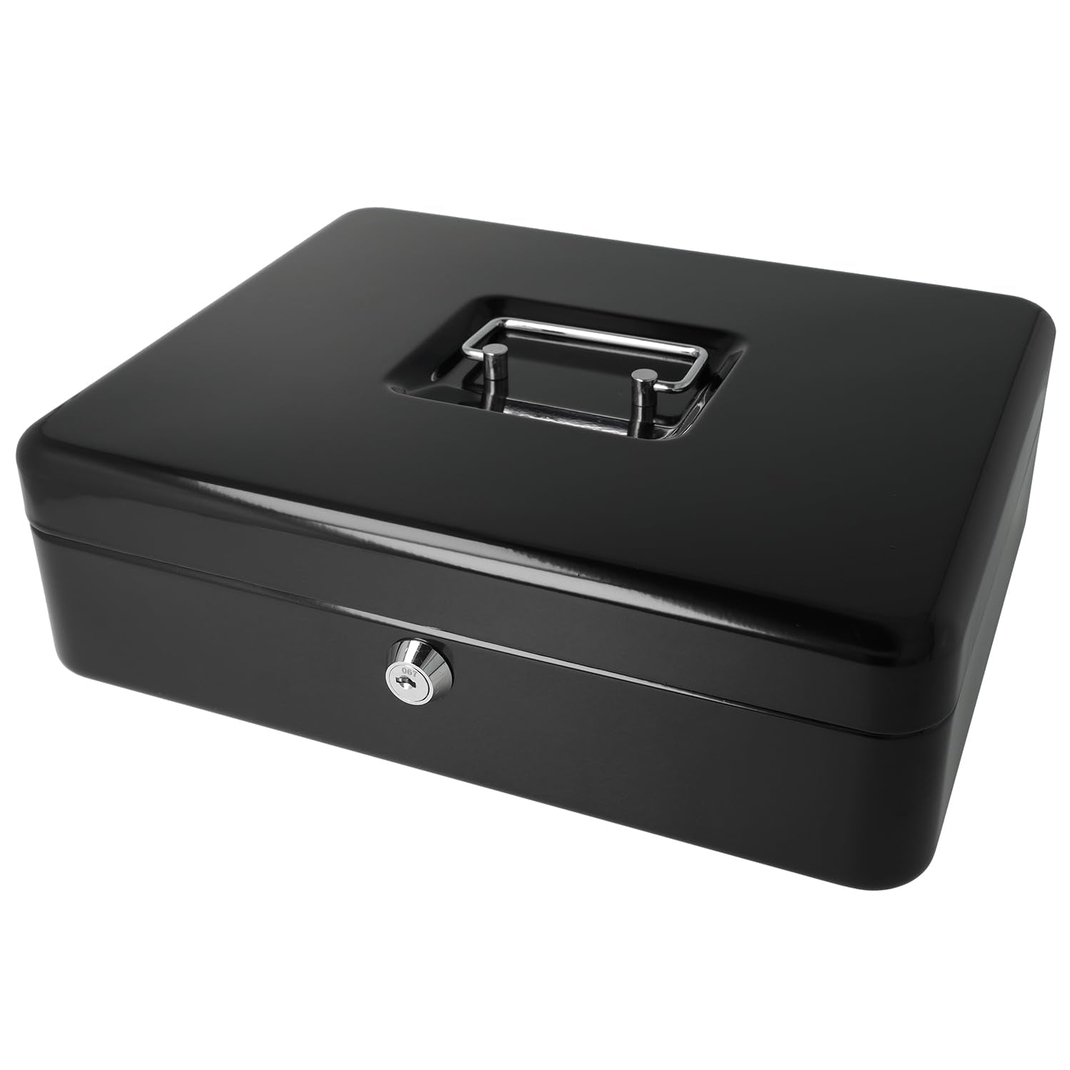 Westcott Lockable Cash Box - Robust Security | Sheet Steel Construction | 30 x 24 x 9 cm