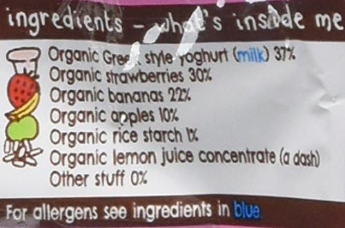 Ella's Kitchen - Greek Yoghurt & Strawberries Organic Snack (6 x 90g)