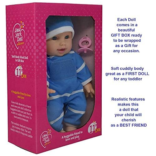 The New York Doll Collection 11 inch Soft Body Baby Boy Doll - Caucasian 8