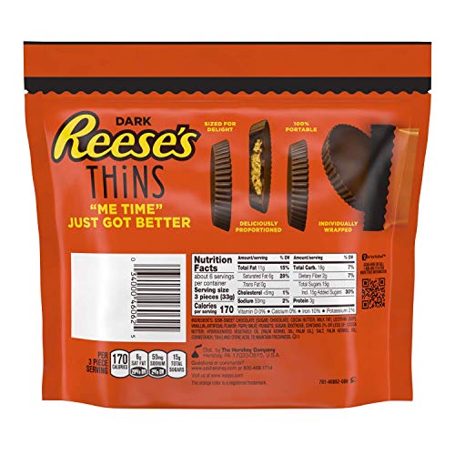 Reese's PB Cup Thins Chocolate Candy Bar | 208g Pouch | American Cuisine 2