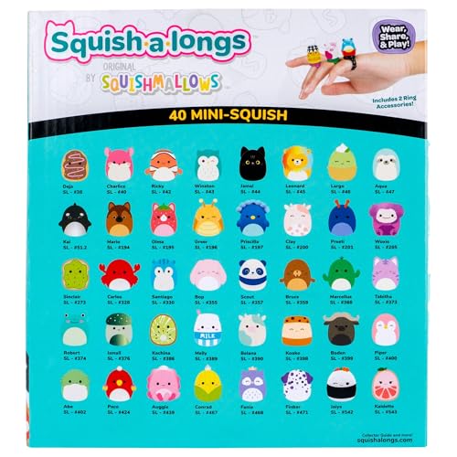 Squish-a-longs Mini-Squish Multipack with 2 Clip-a-longs and 40 Mini Figures – Saku the Hawaiian Pizza & Wendy the Frog Themed Carrying Cases 21