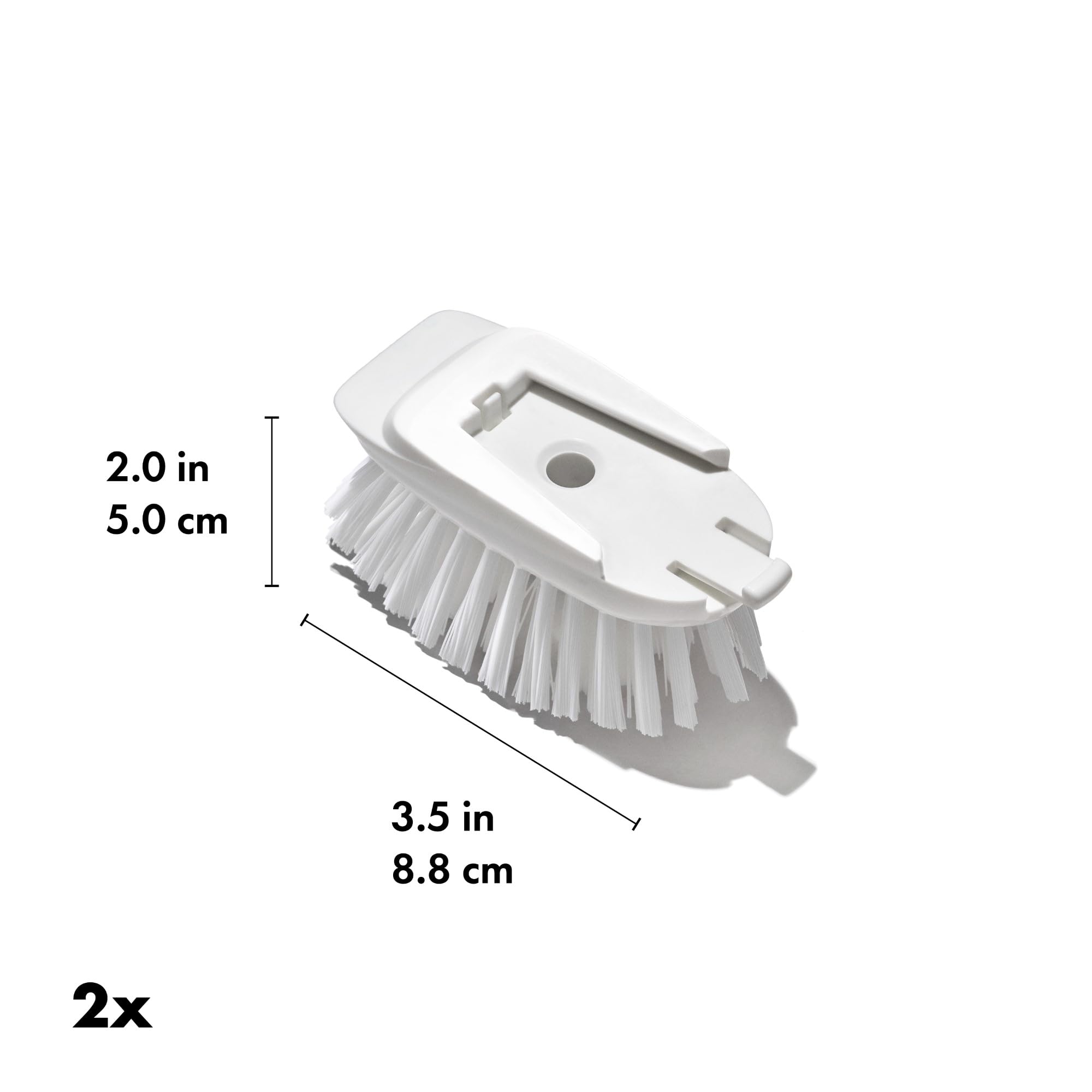 OXO Good Grips Soap Dispensing Dish Brush Refill Heads | Durable Nylon Bristles | Pack of 2 6