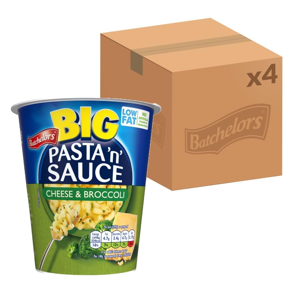 Batchelors Big Pasta "n" Sauce Cheese & Broccoli Ready Meal Pot, 85 g (Pack of 4) 1