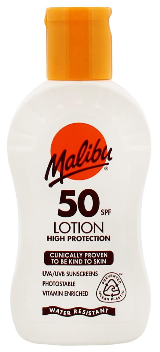 Malibu Sun SPF 50 Lotion - High Protection, Moisturising, Vitamin E & Aloe Vera Enriched, 100ml