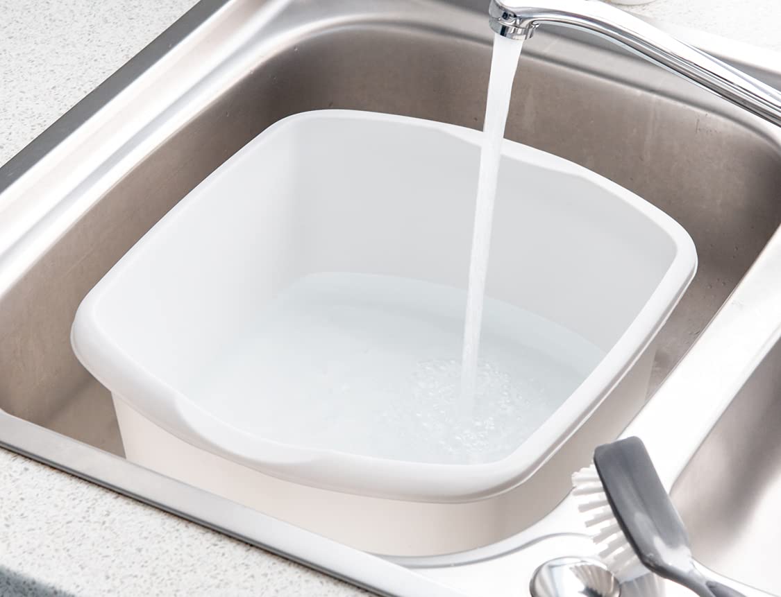 Addis - 8L Small Rectangular Washing Up Bowl, White 12