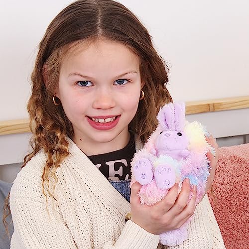 Curlimals Bo the Rainbow Bunny Interactive Plush Toy | Sensory Toy | Ages 3+ 4