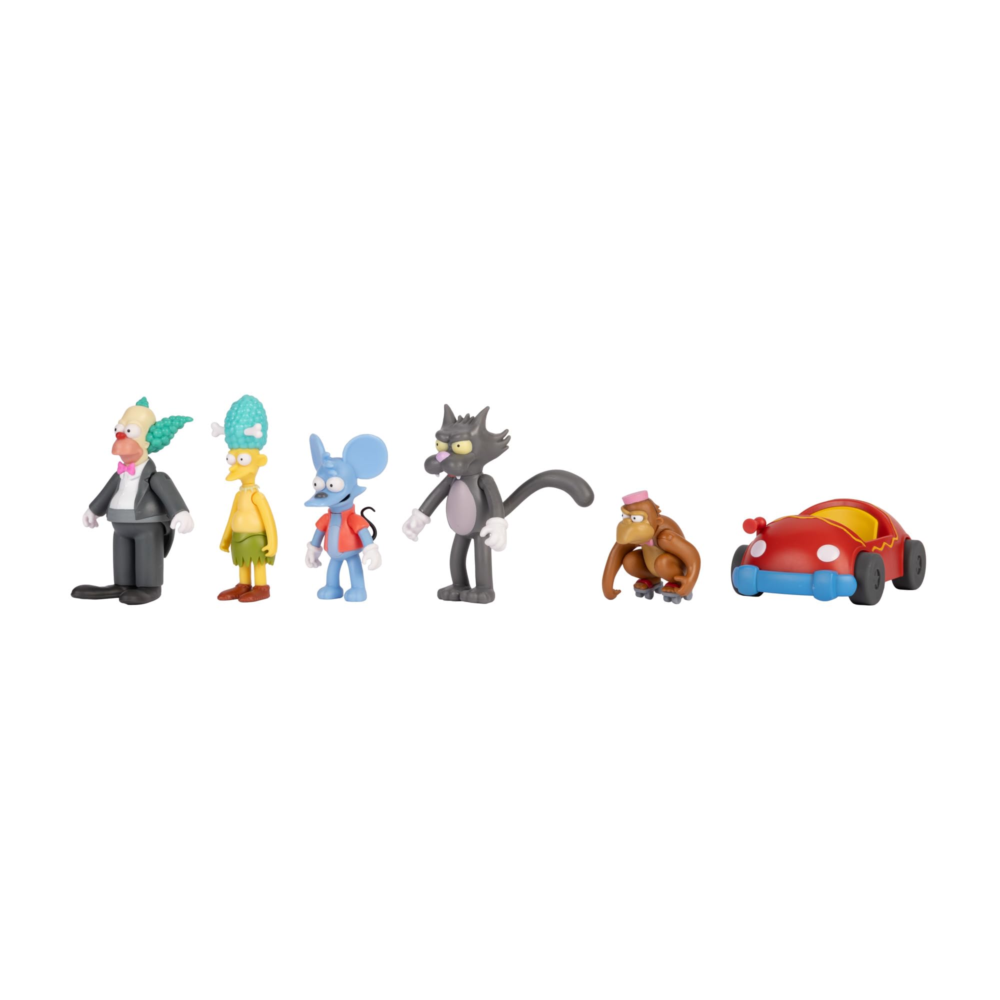 The Simpsons Krusty Cast Action Figures Multi-Pack - 2.5-Inch Scale, Poseable Figures with Clown Car 2