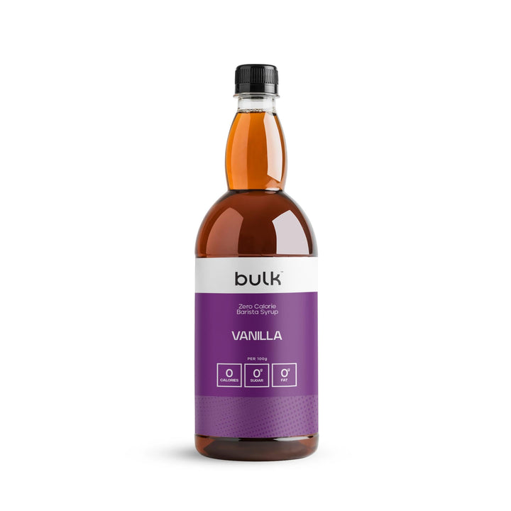 Bulk Zero Calorie Barista Syrup - Vanilla, 1 Litre, Sugar-Free, Fat-Free, Vegan Syrup for Coffee, Protein Shakes & Desserts