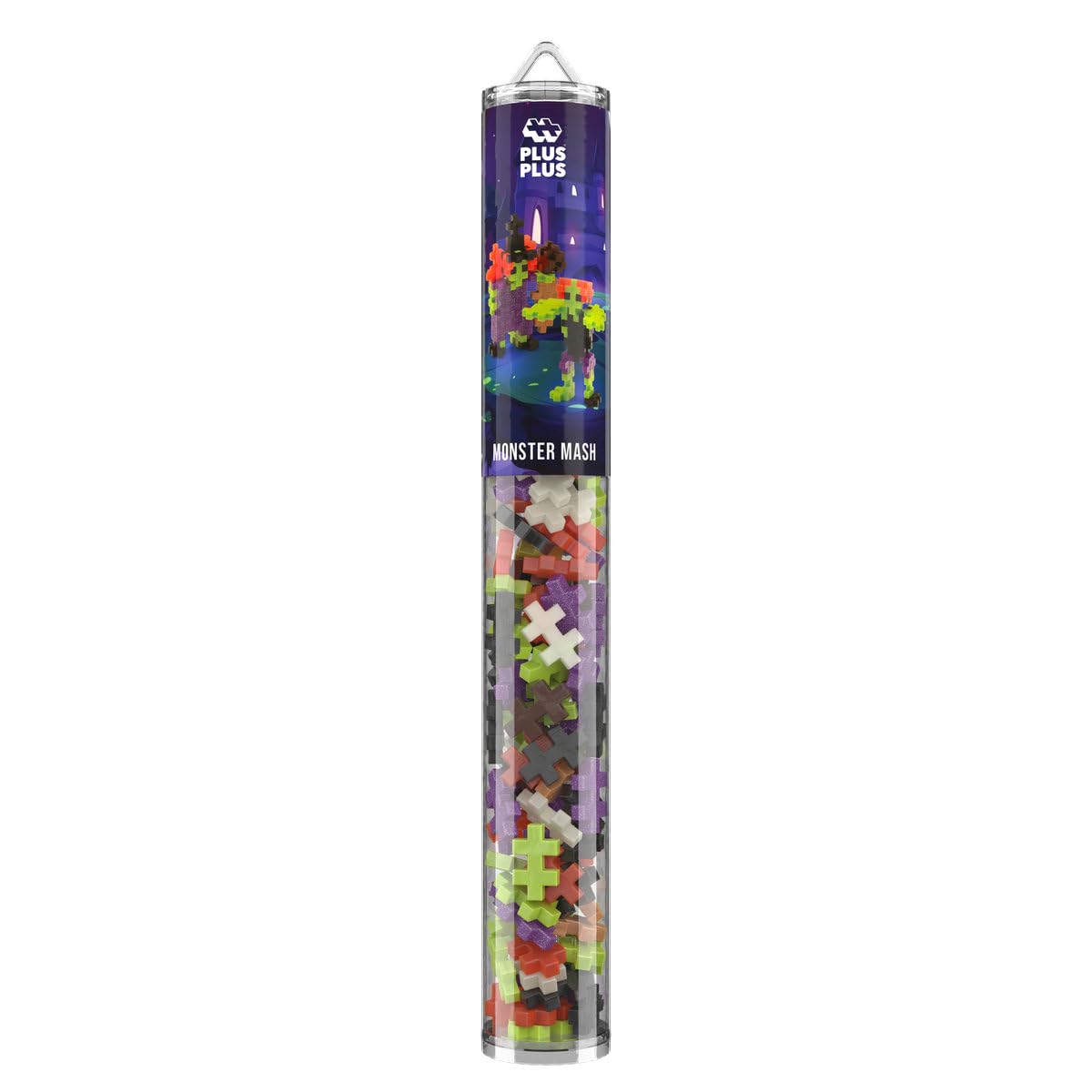 PLUS PLUS Building Blocks Toy, Monsters Tube - 100 Pieces, Ages 5+