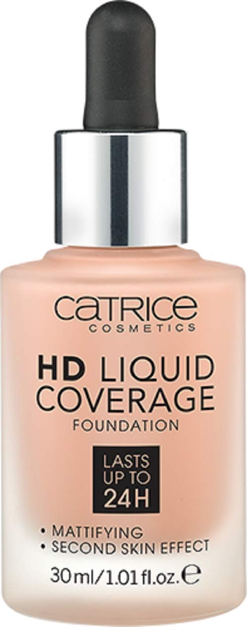 Catrice HD Liquid Coverage Foundation - 040 Warm Beige, Matte, 3 x 30 ml