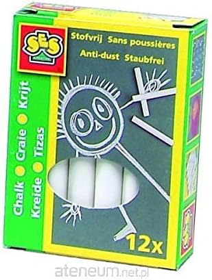 White Dustless Chalk, 12 Pieces