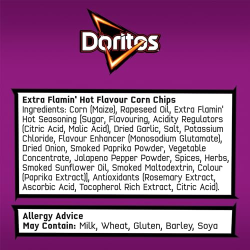 Doritos enhanced Flamin' Hot Sharing Bag Tortilla Chips 9x163g 7