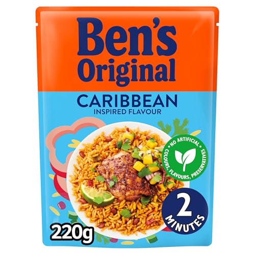 Ben's Original Caribbean Microwave Rice, 6 x 220g Pouches