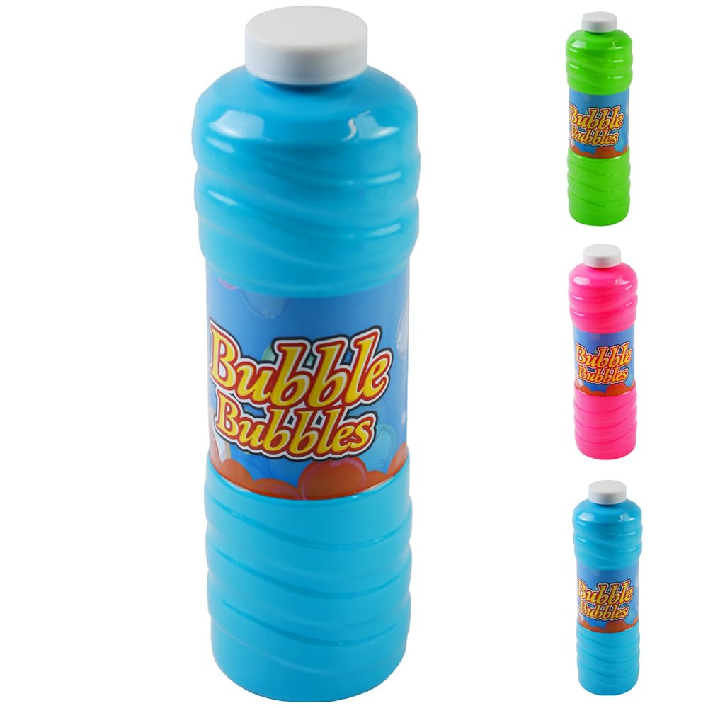 RAM Giant 1 Litre Bubble Mixture with Wand for Bubble Machines - Kids Outdoor Play (Ages 18 Months - 8 Years)