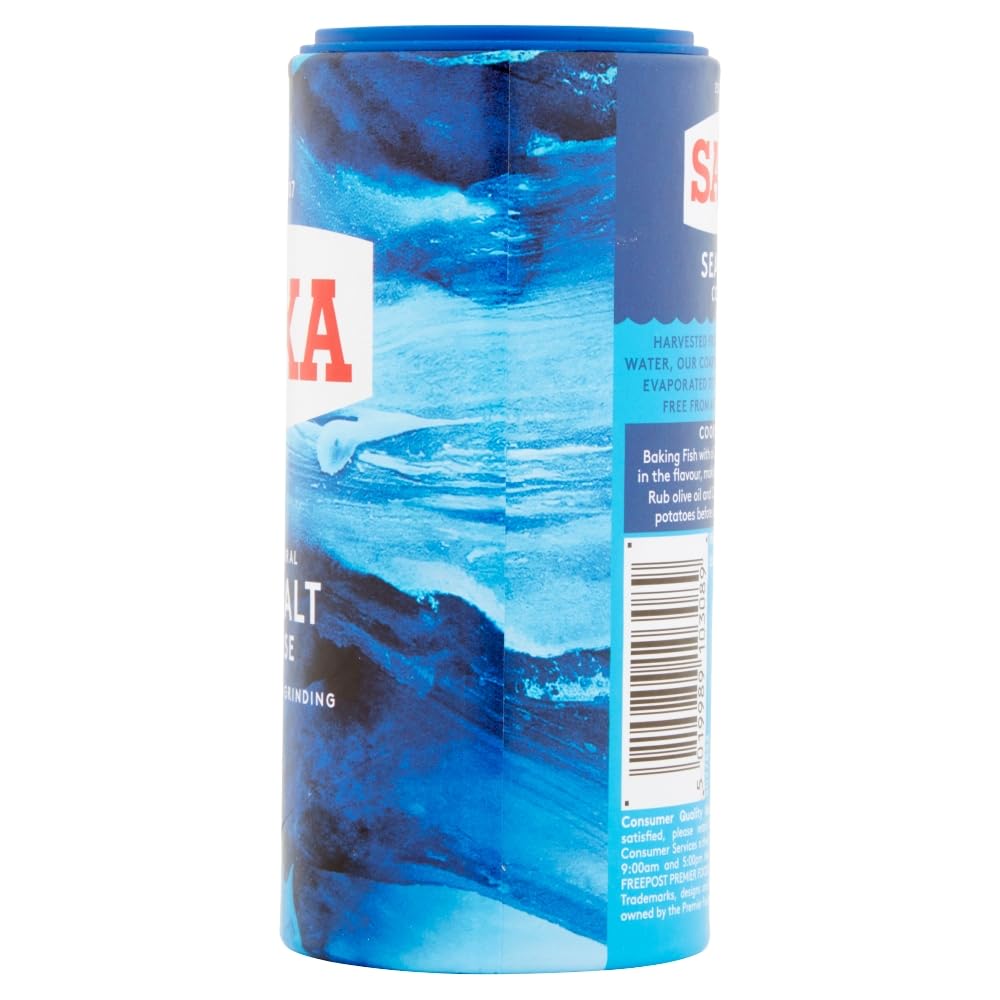 Saxa Coarse Sea Salt for Cooking & Grinding - Pure & Natural | 350g Drum 4